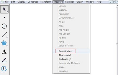 How to measure the coordinates of any point on the geometric sketchpad