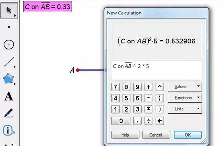 How to use geometric sketchpad to make a point move with another point