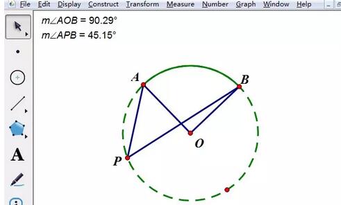 Langkah terperinci untuk membuat animasi teorem sudut bulatan menggunakan pad lakar geometri