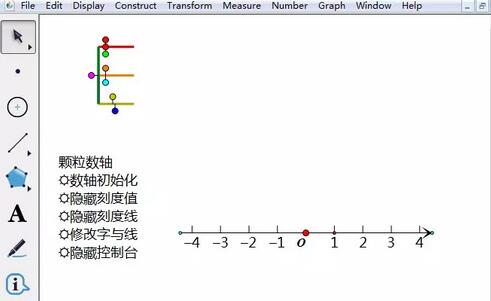 几何画板绘制带箭头的数轴的操作流程