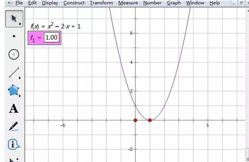 How to find the definite integral of a function on the geometric sketchpad