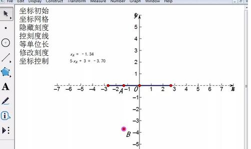 几何画板用点的轨迹法绘制一次函数的详细方法