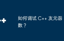 如何调试 C++ 友元函数?