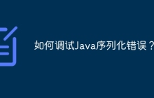 如何调试Java序列化错误？