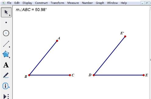 幾何畫板作兩個相等的角的簡單教程