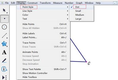 How to retain the label of a point after hiding it in the geometric sketchpad