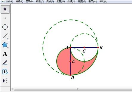 Detailed method of constructing irregular shadows with the help of geometric sketchpad