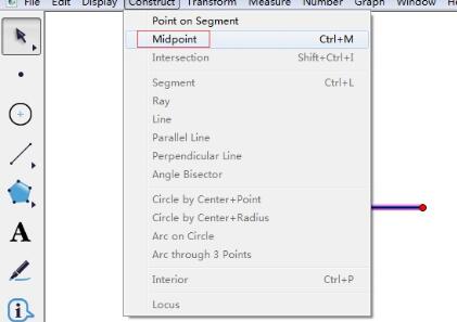 A simple tutorial on drawing midpoints with geometric sketchpad