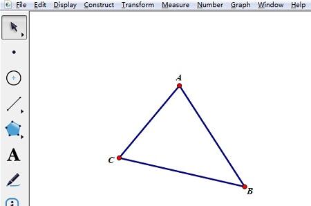 Langkah terperinci untuk membina garis tengah segitiga menggunakan pad lakar geometri