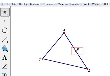 Detailed steps for constructing the midline of a triangle using geometric sketchpad