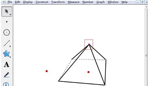 So zeichnen Sie eine vierseitige Pyramide mit dem Geometry Sketchpad