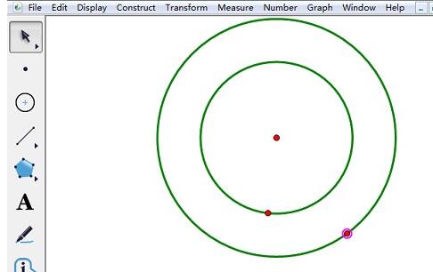 A simple tutorial on drawing concentric circles using geometric sketchpad