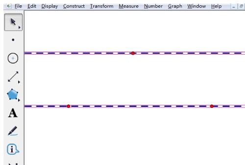 Eine einfache Methode zum Konstruieren paralleler gepunkteter Linien mit Geometry Sketchpad