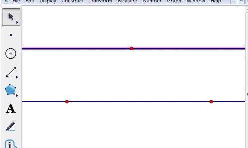 Eine einfache Methode zum Konstruieren paralleler gepunkteter Linien mit Geometry Sketchpad