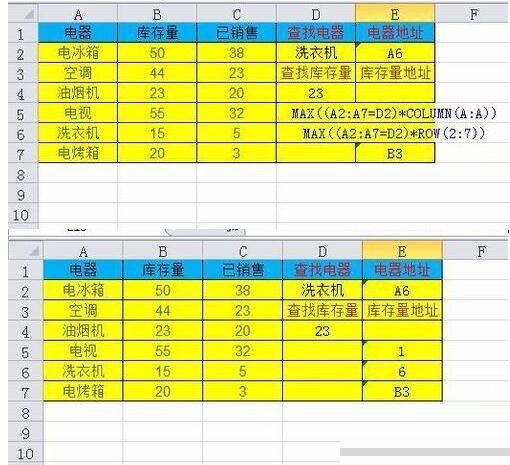 Comment trouver ladresse du contenu dans un tableau dans Excel