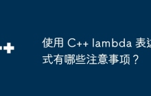 使用 C++ lambda 表达式有哪些注意事项?