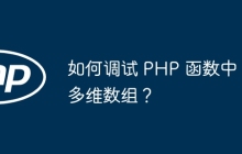 如何调试 PHP 函数中多维数组？