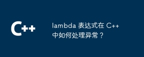 lambda 表达式在 C++ 中如何处理异常?