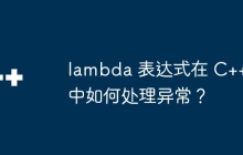 lambda 表达式在 C++ 中如何处理异常?