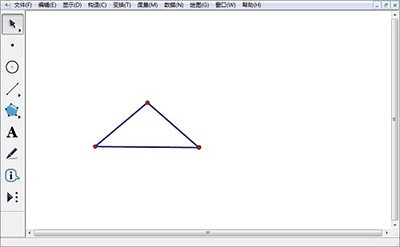 Eine grafische Methode zum Zeichnen eines gleichschenkligen Dreiecks mithilfe eines Kreises auf dem geometrischen Skizzenblock