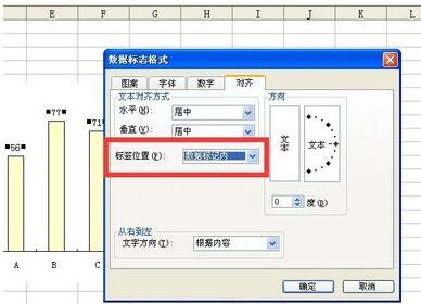 Excel图表中设置数据标志的显示位置的详细方法