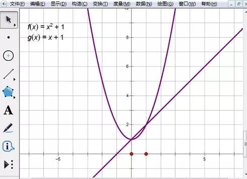 Geometry Sketchpad에서 함수의 교차점을 정확하게 찾는 방법에 대한 튜토리얼