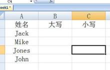 Excel英文大小写转换操作内容