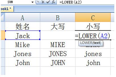 Contenu de lopération de conversion de cas en anglais Excel