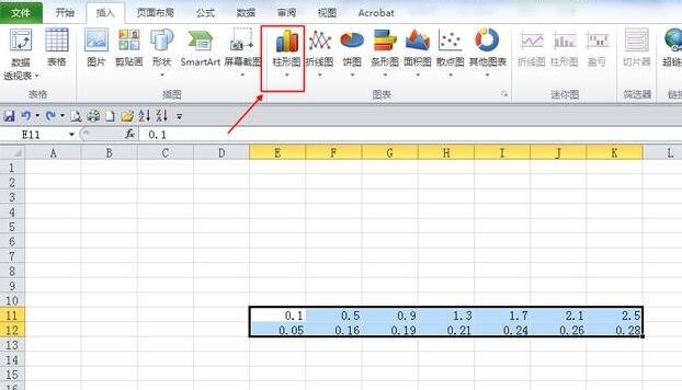 Excel根據資料快速產生長條圖的操作步驟