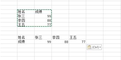 Detailed method to convert horizontal table into vertical table in Excel