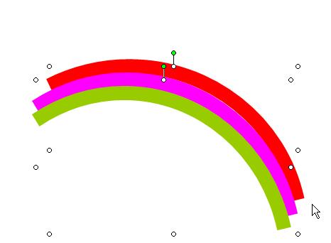 How to make an arc-shaped rainbow in PPT_Steps to make an arc-shaped rainbow in PPT