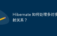 Hibernate 如何处理多对多映射关系？