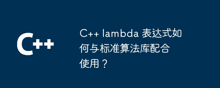 C++ lambda 表达式如何与标准算法库配合使用？