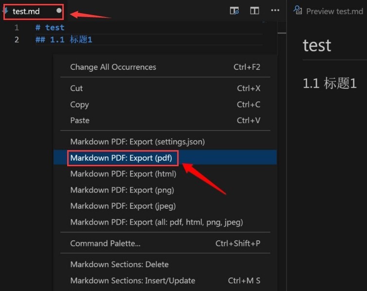 How to convert markdown file format in Vscode_How to convert markdown file format in Vscode