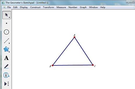 Tutorial terperinci tentang melukis pusat menegak segitiga menggunakan pad lakar geometri