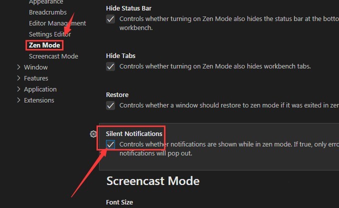 How to turn off the sound prompt in vscode_Introduction to the method of turning on silent notification in vscode