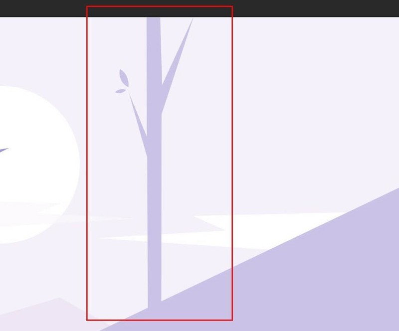 The operation process of drawing a lavender flat forest illustration in photoshop