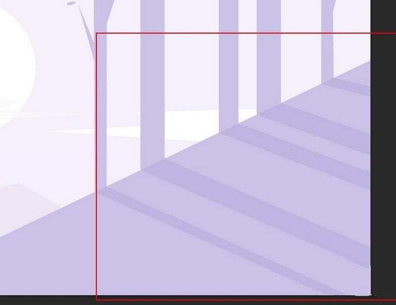 The operation process of drawing a lavender flat forest illustration in photoshop