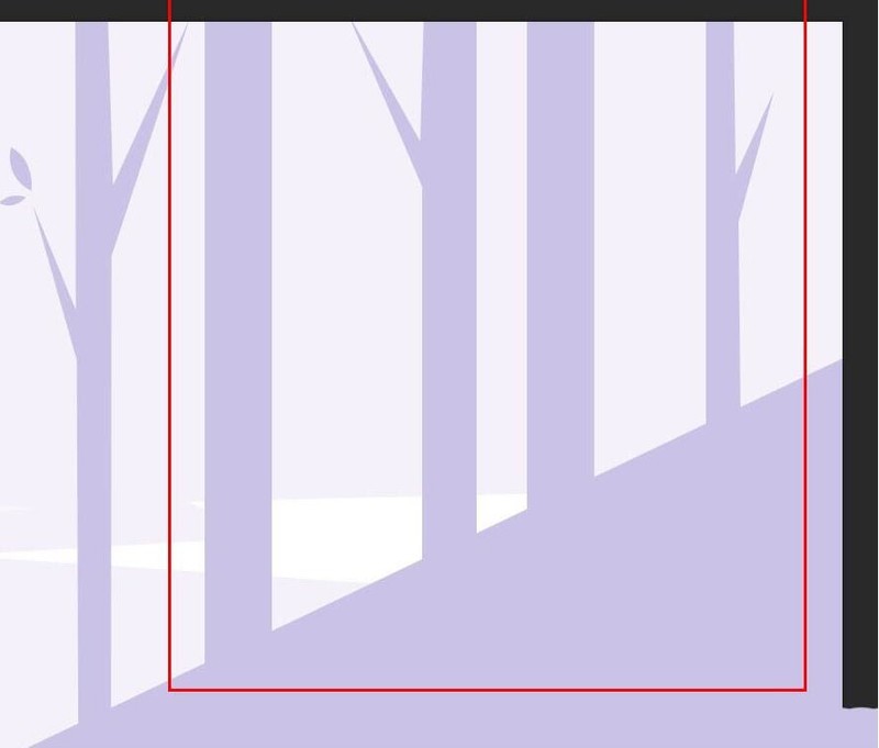 The operation process of drawing a lavender flat forest illustration in photoshop