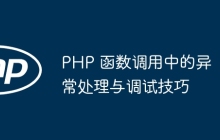 PHP 函数调用中的异常处理与调试技巧