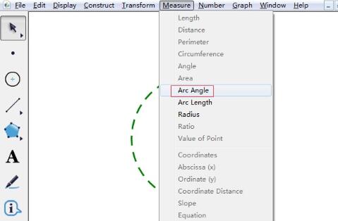 Detailed operation of measuring radian angle using geometric sketchpad