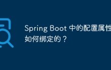 Spring Boot 中的配置属性是如何绑定的？