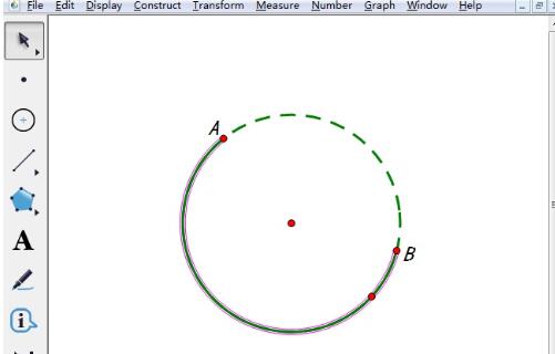 So stellen Sie sicher, dass der gezeichnete Kreis Teil der gepunkteten Linie im geometrischen Skizzenblock wird