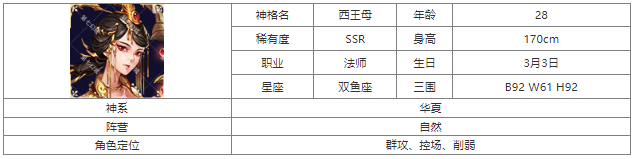 第七幻域西王母技能怎么样 第七幻域西王母介绍