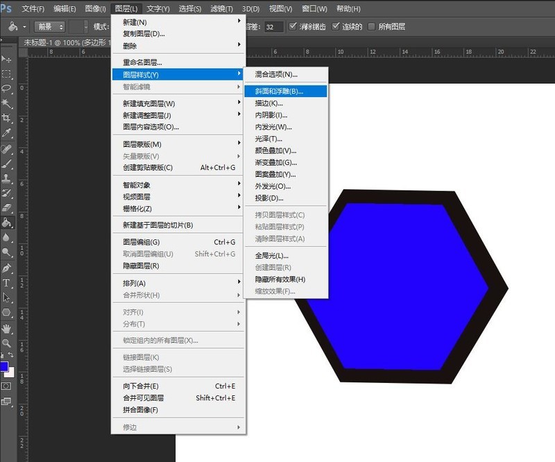 How to design a three-dimensional hexagonal button icon in PS_PS tutorial to create a hexagonal three-dimensional button with texture