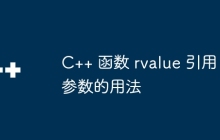 C++ 函数 rvalue 引用参数的用法