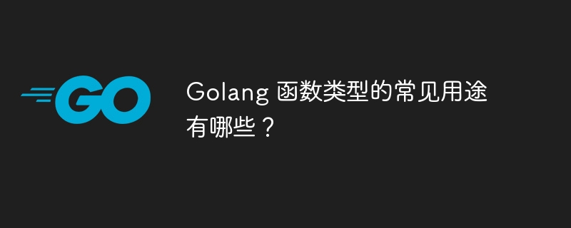 Golang 函数类型的常见用途有哪些？