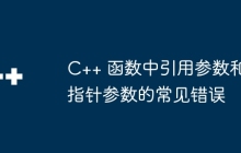 C++ 函数中引用参数和指针参数的常见错误