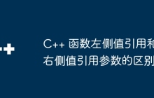C++ 函数左侧值引用和右侧值引用参数的区别
