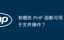 有哪些 PHP 函数可用于文件操作？